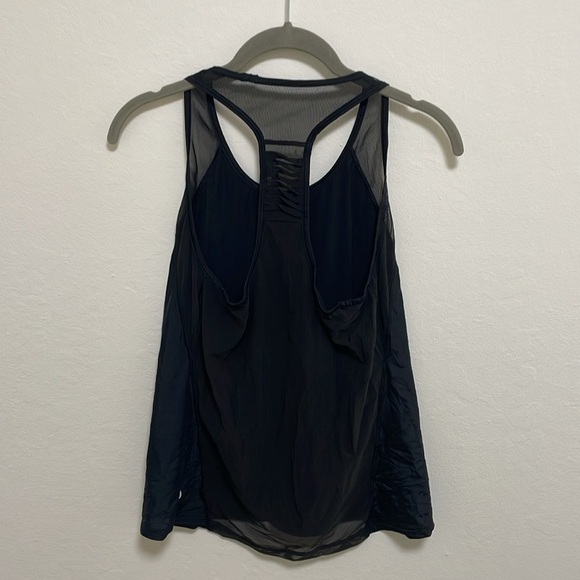 Lululemon Black Mesh Workout Tank Top Size 4 - Picture 6 of 6